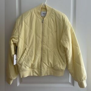 Aritzia Aster Bomber Jacket Lemonade Yellow Size 2XP NWT